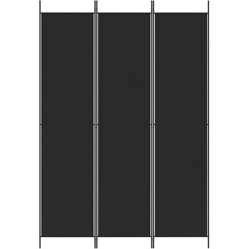  pregrada s 3 panela crna 150 x 220 cm od tkanine Slike