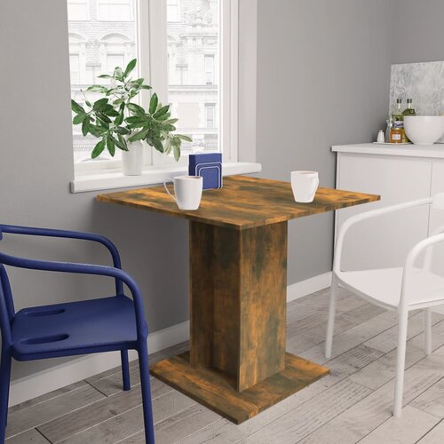 vidaXL Blagovaonski stol boja dimljenog hrasta 80 x 80 x 75 cm drveni Cijene