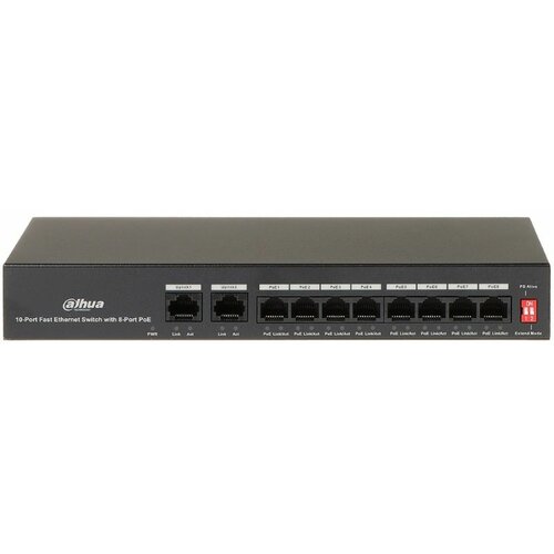 Dahua PFS3010-8ET-65 10-Port fast ethernet switch with 8-Port poe Cene