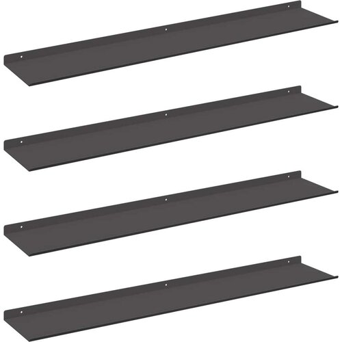  Polica na zidu s policom Zidne 4 pcs Crna 100 x 18 x 2 5 cm - Crna 100 x 18 cm 4 Slike