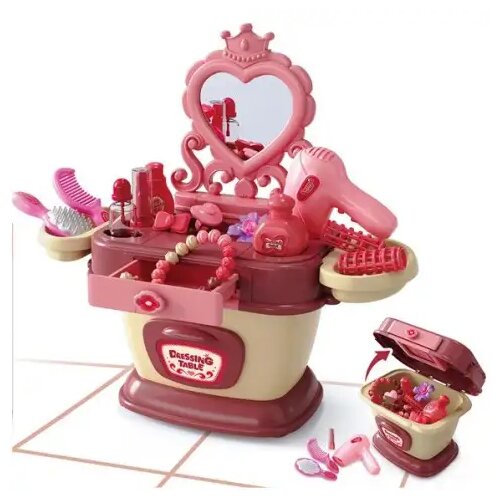 Magic Toys Zložljiva toaletna mizica z ogledalom 58-delni set Slike