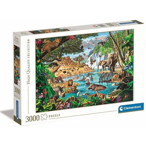 Clementoni puzzle 3000 delova african waterhole Slike