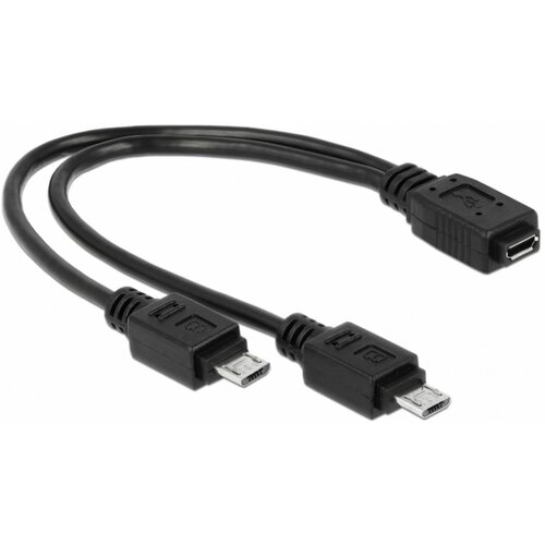 Delock kabel USB Y 2xB mikro M-B mikro Ž 20cm 65440, (21028067) Cene
