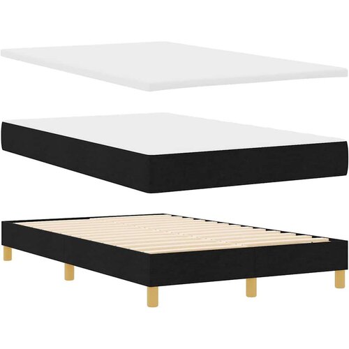 Box spring krevet s madracem Crna 120 x 190 cm tkanina Slike