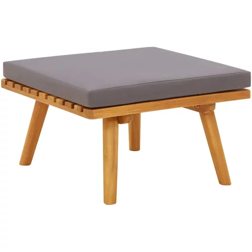 vidaXL Vrtni stolček za noge z blazino 60x60x29 cm trden akacijev les, (20598318)