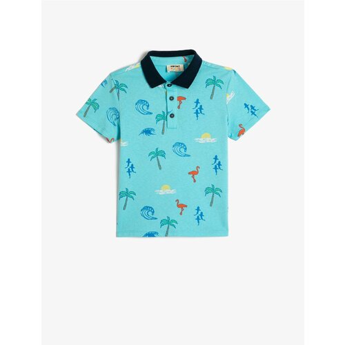 Koton Polo T-shirt - Turquoise - Regular fit Cene