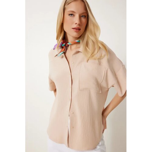  Ženska bluza Mx00193, Bež Slike