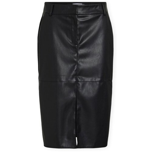 Vila Krila Noos Dagmar Midi Skirt - Black Črna Slike
