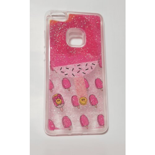  Silikonski ovitek z ble&amp;scaron;čicami Bling za Huawei P10 Lite prozoren sladoled s pink ble&amp;scaron;čicami Slike