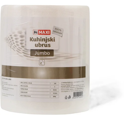 Maxi ubrus jumbo beli 1/1 dvoslojni