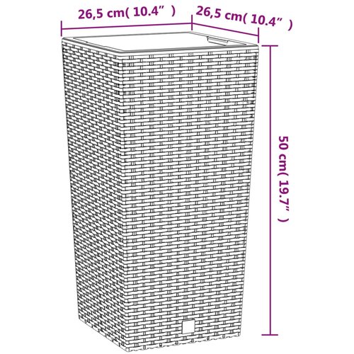  Sadilica s uklonjivom unutra&amp;scaron;njosti bijela 11 /26,5 L PP ratan Slike