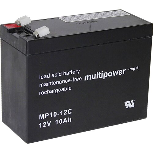 Multipower PB-12-10-6\,35 MP10-12C svinčeni akumulator 12 v 10 ah svinčevo-koprenast (š x v x g) 151 x 118.5 x 65 mm ploščati vtič\, 6\,35 mm obstojnostni cikel\, brez vzdrževanja\, nizko sa, (20438595) Cene
