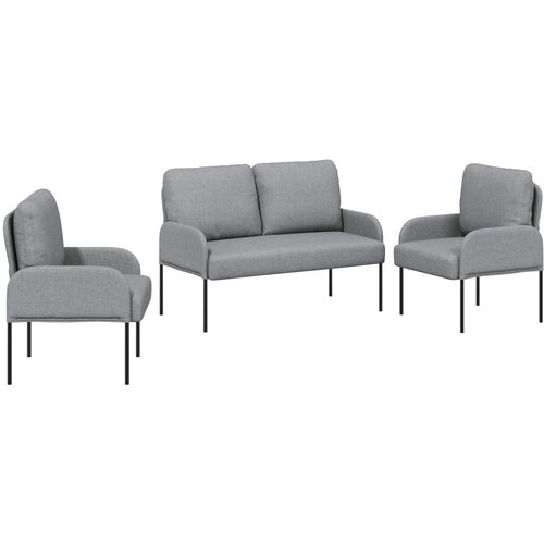 vidaXL Setovi sofa 3 pcs Svijetlo siva 115 x 56 x 80 cm &Scaron;perploča - Svjetlosiva Cijene