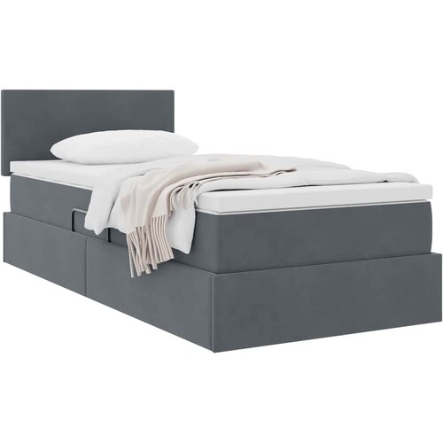  Krevet s od storage s madracem Tamno siva 90 x 190 cm Bar&amp;scaron;un Slike