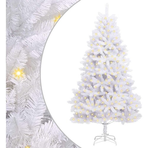  Umjetno božićno drvce Bijelo 240 cm PVC i metal Slike