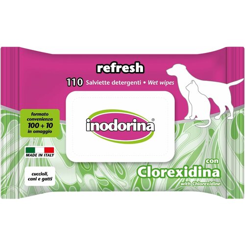 Inodorina maramice sa hlorheksidinom za dezinfekciju za pse i mačke refresh 110/1 Cene