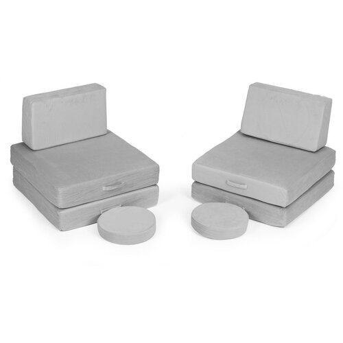ECO TOYS DIY modularna fotelja sa 8 jastuka - siva Slike