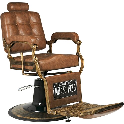 Shumee brivski stol gabbiano boss old leather, svetlo rjav, (21388531) Slike