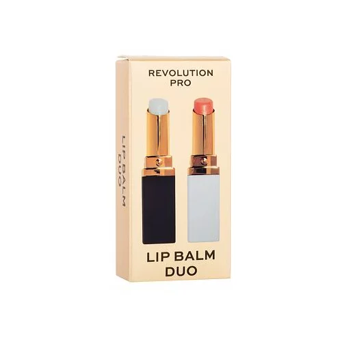 Revolution lip Balm Duo darovni set balzam za usne Clear Lip Balm 2,7 g + balzam za usne Tinted Lip Balm 2,7 g