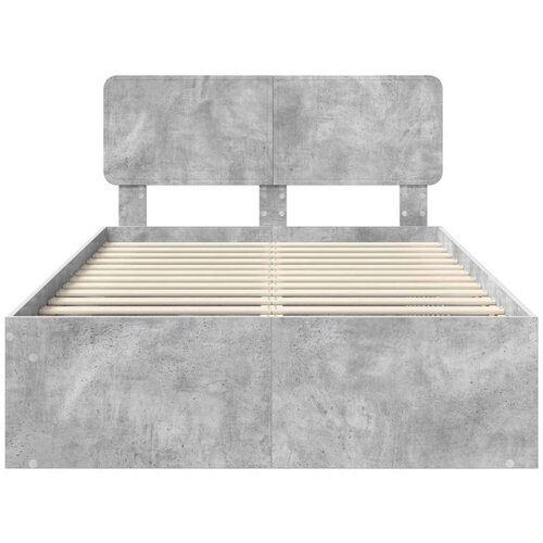  Okvir za krevet Beton 120 x 200 cm Čvrsto borovo drvo Slike