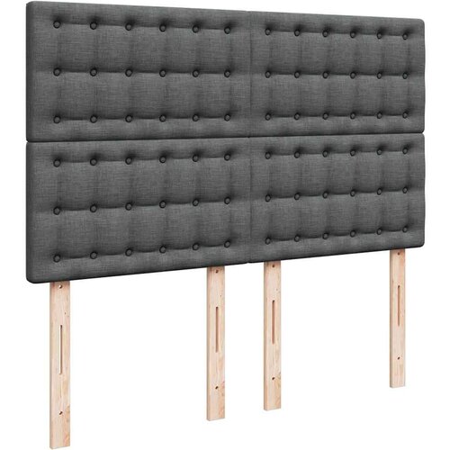 VidaXL otomanski okvir kreveta s madraca tamnosivi 140x200cm tkanine Slike