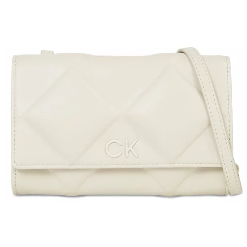 Calvin Klein Ročna torba Re-Lock Quilt Mini Bag K60K611086 Écru