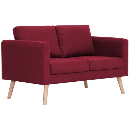 Maison Chic kavč - Sofa - Kanape dvosed iz blaga vinsko rdeče barve, (21726960) Cene