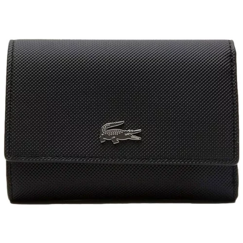 Lacoste Denarnice Compact Wallet - Noir Krema Črna