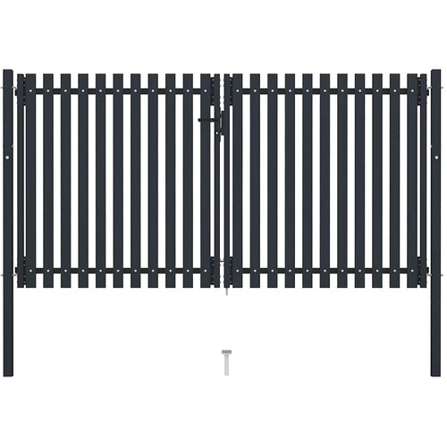  Dvokrilna Ograda Čelična Vrata 300x150 cm Antracit Cijene