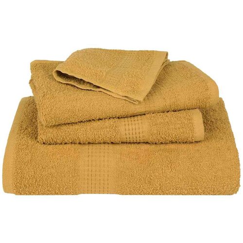 VidaXL Ručnici za pranje 10 kom zlatni 30 x 30 cm 360 gsm 100 % pamuk Slike