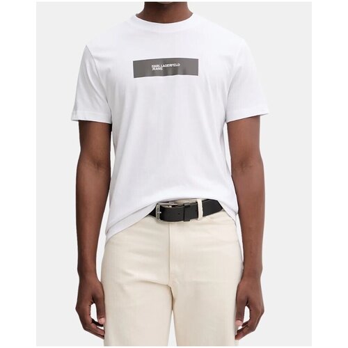 Karl Lagerfeld Majice s kratkimi rokavi A4M17019 Bela Slike