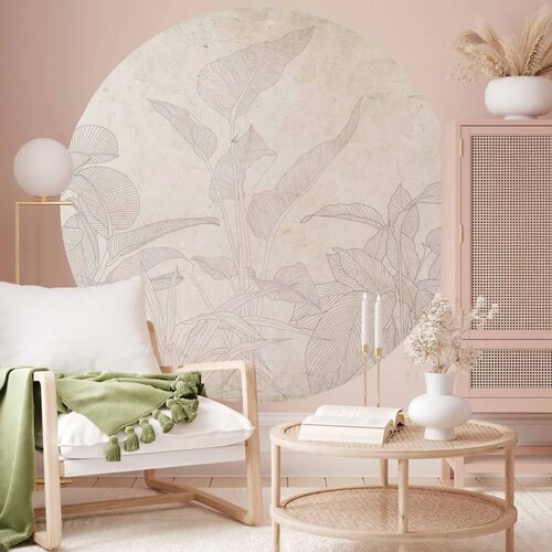  Okrugla fototapeta - Subtle exotic plants 230x230 Cijene