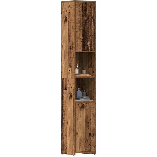 vidaXL Kupaonski ormarić staro drvo 30x30x183,5 cm konstruirano drvo Cijene