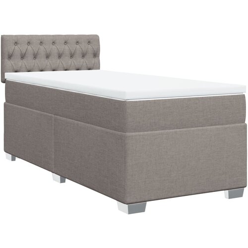 vidaXL Box spring postelja z vzmetnico taupe 80x200 cm blago, (21292003) Cene