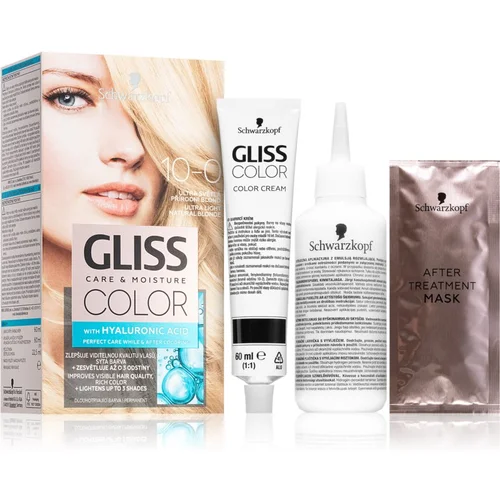 Schwarzkopf Gliss Color trajna boja za kosu nijansa 10-0 Ultra Light Natural Blonde