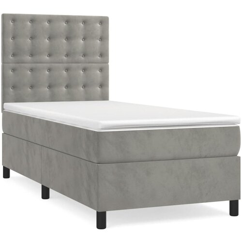  box spring s madracem LED svjetlosivi 100x200 cm bar&amp;scaron;un Slike