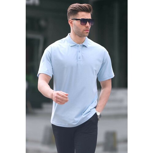 Madmext Polo T-shirt - Blue - Slim fit Slike