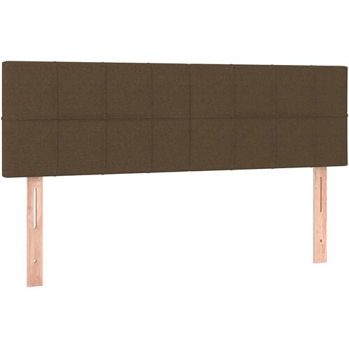  Krevet s oprugama i madracem tamnosmeđi 140x200 cm tkanina Slike