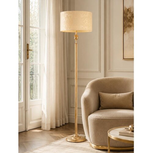 Brilagi Stojeća lampa SAPHIRE 1xE27/15W/230V krem/zlatna/patina Slike