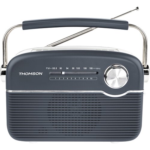 Oem THOMSON, Analogna radijska postaja Združljiva z Bluetooth DAB/DAB+/FM s solarnim in USB-C polnjenjem, Siva, (5000250525) Cene