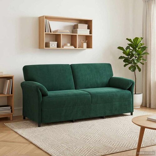 SOFA za 3 osobe Tamnozelena 198 x 83 x 95 cm Bar&scaron;un Cijene