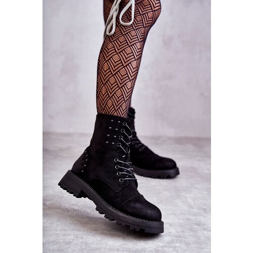 Kesi Suede Boots With Studs Black Palmira Slike