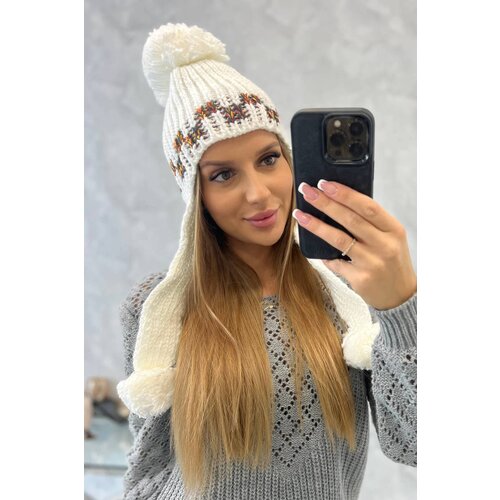 Kesi Women&amp;#039;s cap with long ears Nadia K321 white Slike