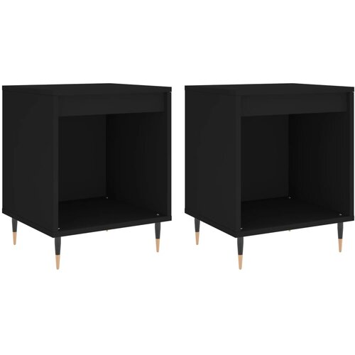 Maison Chic Dvo delni komplet Nočne omarice - Nočne mize črna 40x35x50 cm inženirski les, (21686903) Slike