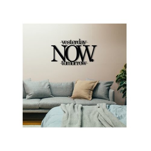 Wallxpert Zidna dekoracija Now, 52x30cm, crna Slike