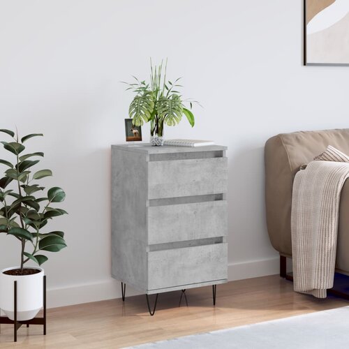 vidaXL Komoda betonsko siva 40x35x70 cm inženirski les Cene