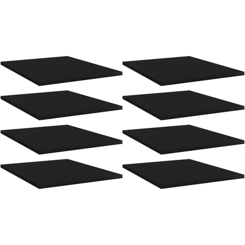 vidaXL Dodatne police za omaro 8 kosov črne 40x50x1,5 cm iverna plošča, (20706106)