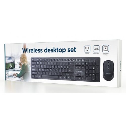 Gembird KBS-WCH-04 tastatura US + bezicni mis USB US layout Slike