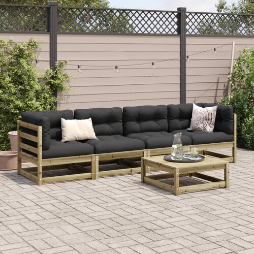  5-dijelni set vrtnih sofa od impregnirane borovine Slike