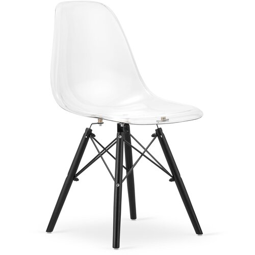 Brandless OSAKA stol prozoren / črne noge x 1, (22030491) Cene